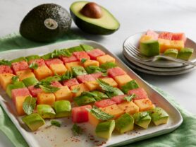 A photo of Avocado, Watermelon and Cantaloupe Salad