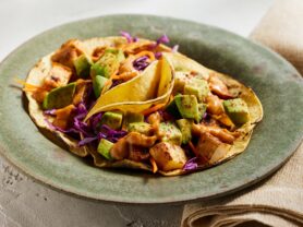 A photo of Crispy Potato and Veggie Soft Tacos